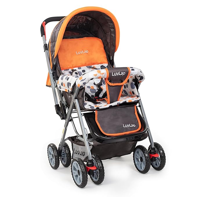 luvlap-stroller-sunshine-standard-stroller-swivel-wheels-5-point-harness-reversible-handlebar-footrest-big-storage-comfort-convenience-safety