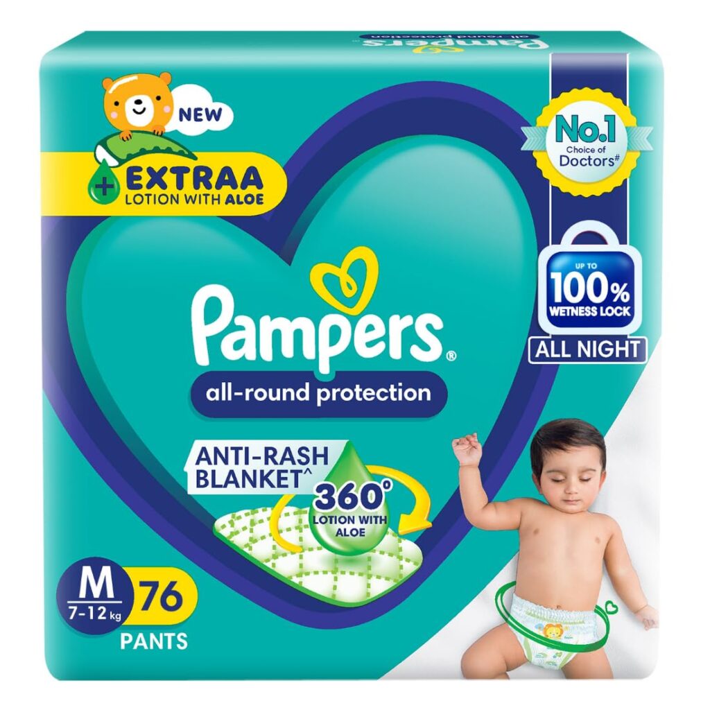 pampers-disposable-diapers-diaper-newborn-infant-toddler-lotion-aloe-vera-latex-free-comfortable-anti-rash-all-night-sleep-wetness-lock-gentle-belt-design-extra-lotion-fresh-fragrance-medium