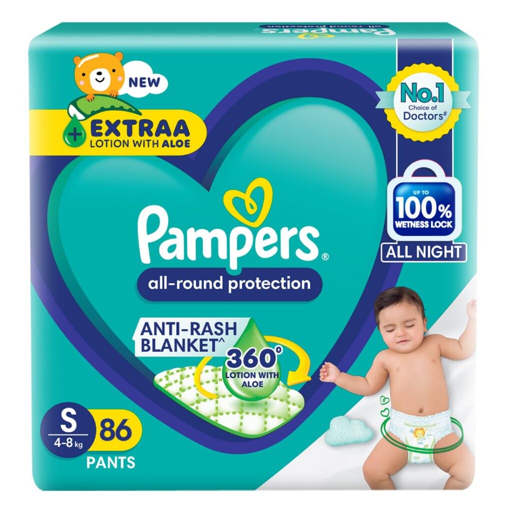 pampers-disposable-diapers-diaper-newborn-infant-toddler-lotion-aloe-vera-latex-free-comfortable-anti-rash-all-night-sleep-wetness-lock-gentle-belt-design-extra-lotion-fresh-fragrance-small