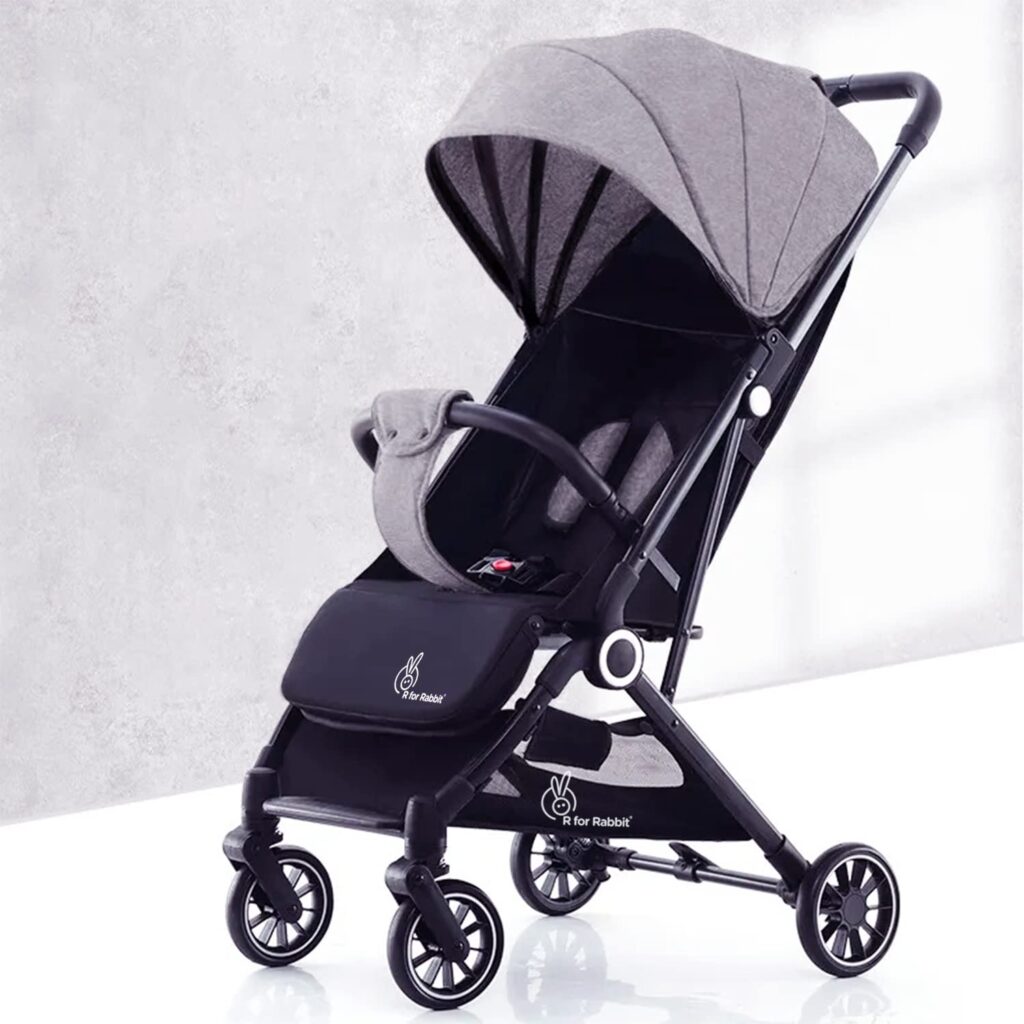 r-for-rabbit-pocket-air-stroller-lightweight-stroller-baby-stroller-pram-safe-convenient-comfortable-newborn-3-years-old-5-point-safety-harness-durable-material-reclining-seat-travel-friendly-storage-basket-easy-fold-canopy-compact-design