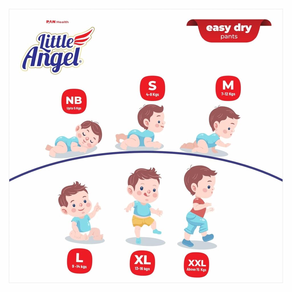 little-angel-disposable-diapers-comfortable-convenient-all-night-sleep-easy-dry-newborn-kids-infant-toddler-baby-care-size-guide-easy-dry-pants