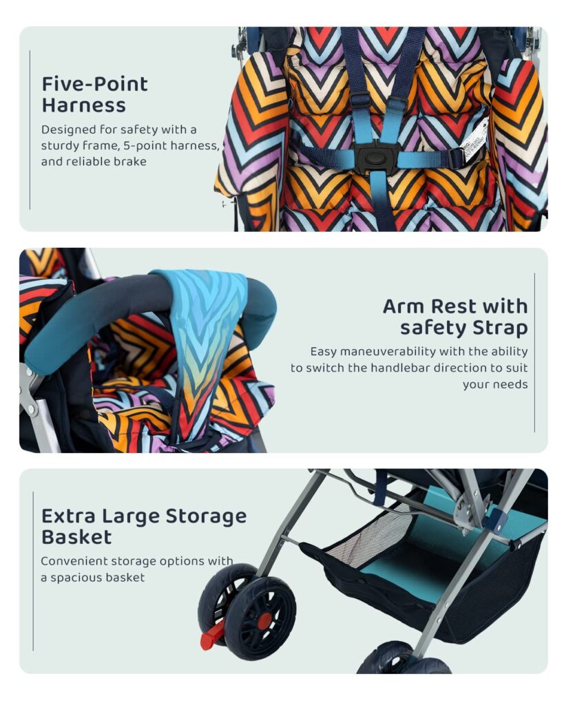 staranddaisy-sunrise-stroller-jogging-stroller-0-3-years-baby-kids-toddler-lightweight-5-point-safety-harness-arm-rest-safety-strap-large-storage-basket