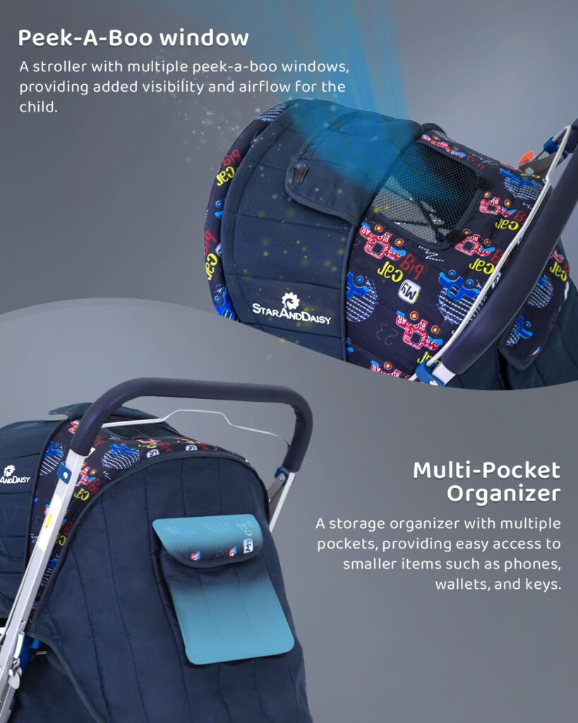 staranddaisy-sunrise-stroller-jogging-stroller-0-3-years-baby-kids-toddler-lightweight-pocket-organizer-peek-a-boo-window-air-ventilation