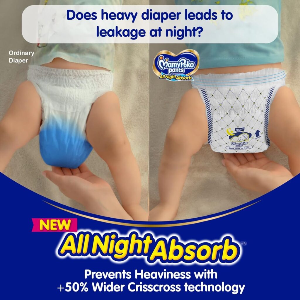 mamypoko-pants-newborn-x-small-extra-small-diapers=diaper-disposable-diaper-wider-crisscross-all-night-diapers-striped-urine-protection-single-use-diaper