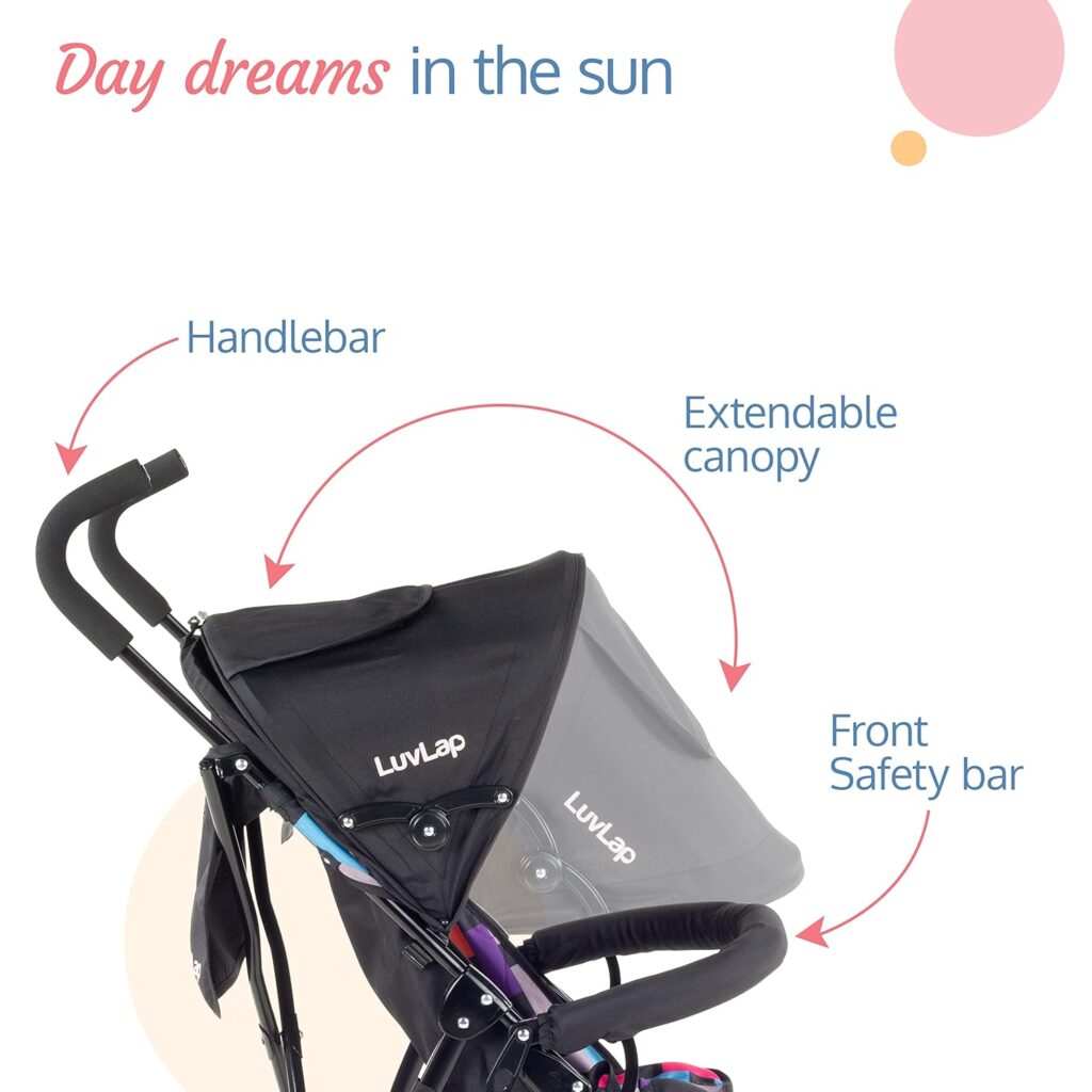 luvlap-tutti-frutti-stroller-buggy-lightweight-stroller-safe-convenient-comfortable-handlebar-adjustable-canopy-front-safety-bar-canopy-sunlight-wind-protection-6-months-3-years-kids