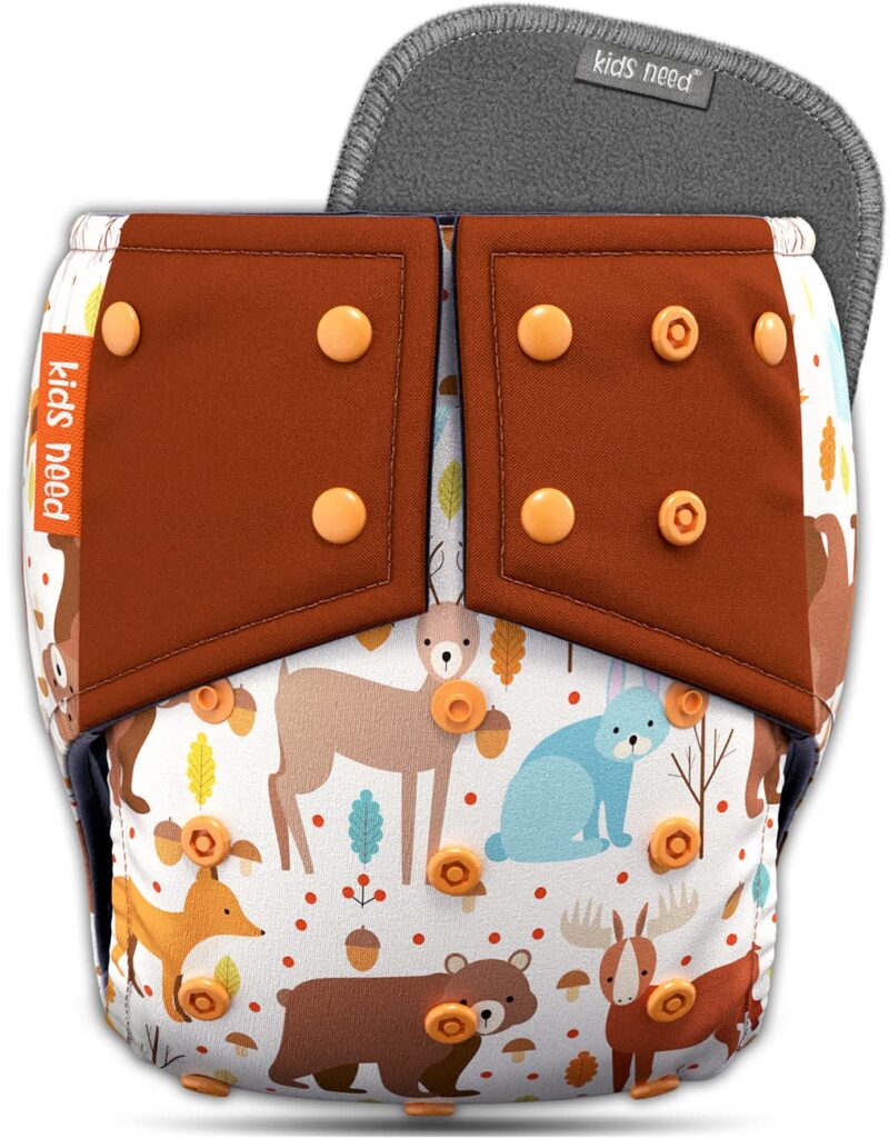 kidsneed-cloth-diapers-cloth-diaper-comfortable-convenient-leakproof-0-3-years-newborn-kids-toddlers-washable-breathable-material-cool-design-bright-colours-colors-brown-white-bear-deer