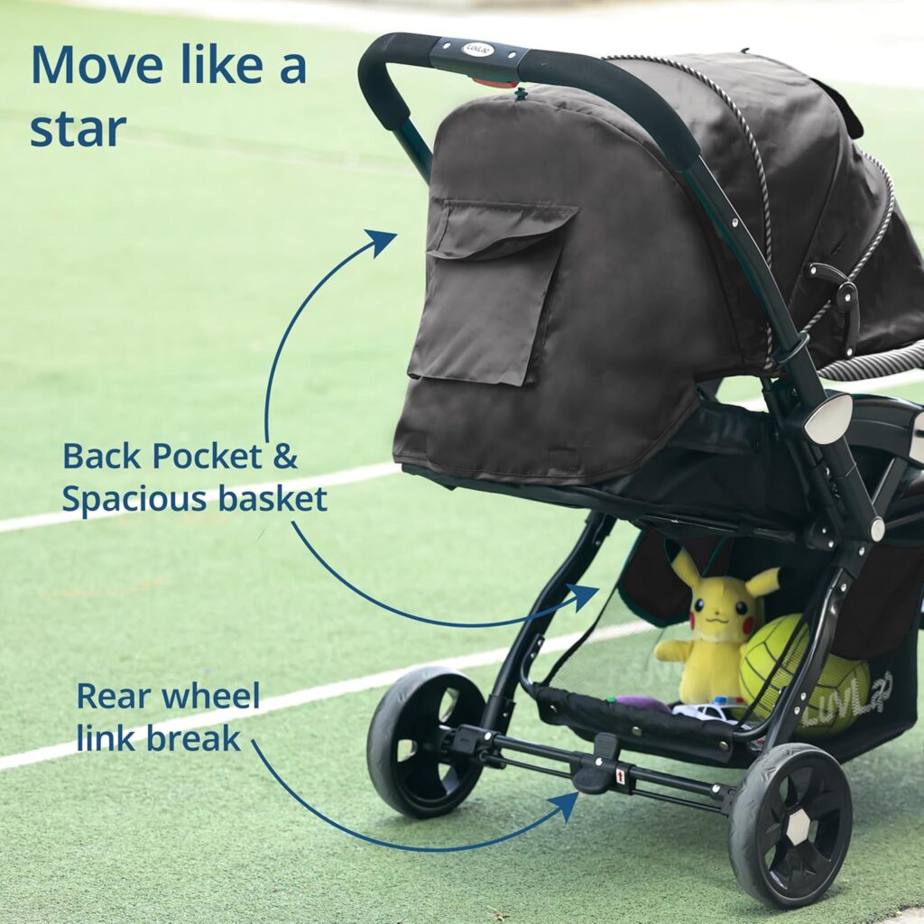 luvlap-galaxy-baby-stroller-pram-safe-comfortable-convenient-back-pocket-storage-basket-rear-wheel-link-break-newborn-3-years-old