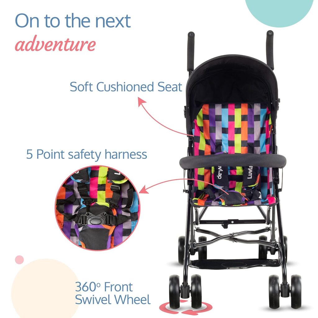 luvlap-tutti-frutti-stroller-buggy-lightweight-stroller-safe-convenient-comfortable-soft-cushion-seat-5-point-safety-harness-front-swivel-wheels