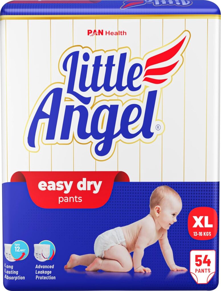 little-angel-disposable-diapers-comfortable-convenient-all-night-sleep-easy-dry-newborn-kids-infant-toddler-baby-care-cotton-diaper-urine-protection-quick-absorption-more-comfort-happy-kid-baby