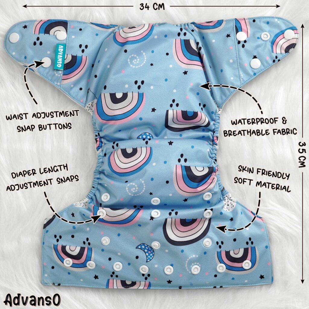 advanso-cloth-diapers-cloth-diaper-0-3-years-kids-infants-newborn-reusable-washable-convenient-comfortable-waist-adjustment-snap-buttons-length-adjustment-skin-friendly-material-waterproof-breathable-material